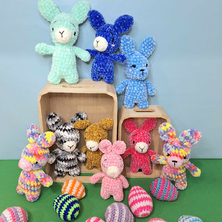 Hand made velvet baby bunnies