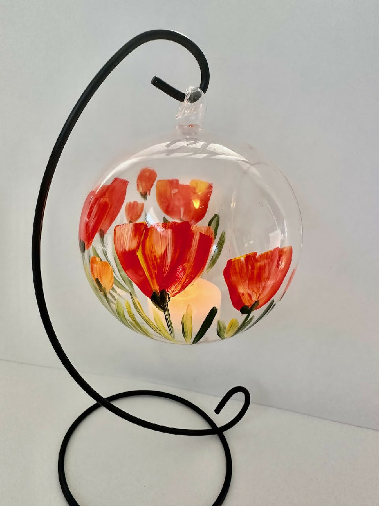 candle holder red tulips2