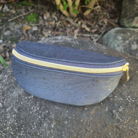 Elegant Glasses Case-Navy Blue Cork