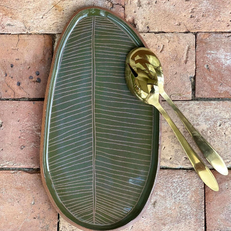 Oval Verde Platter | Ceramic | Pottery | Handmade Australian