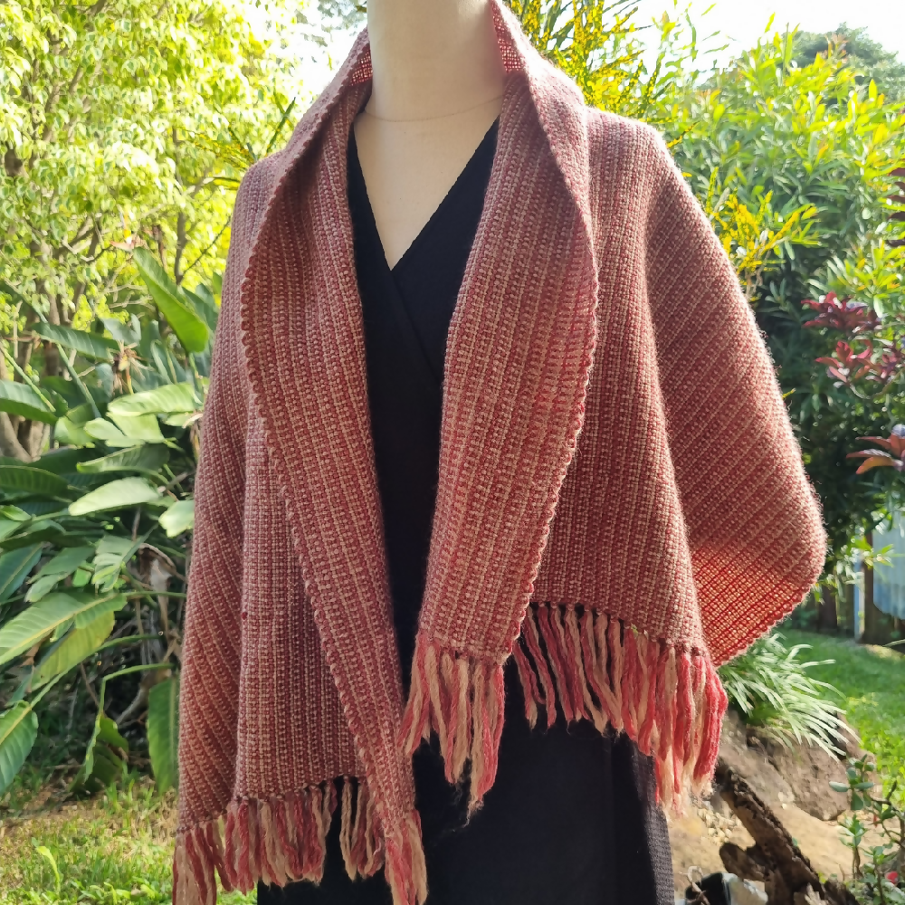 australian-artist-handmade-handwoven-burgandy-brown-shawl-2