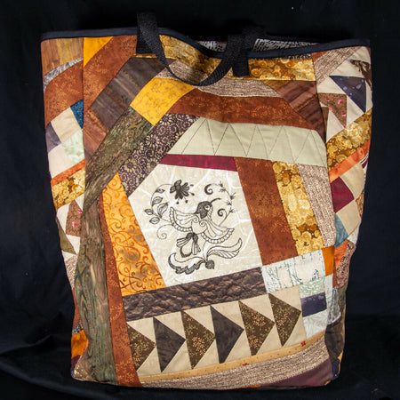 Large Crafter's or Artist's Bag with Birds
