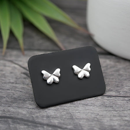 Butterfly Studs - Handmade Sterling Silver Butterfly Stud Earrings