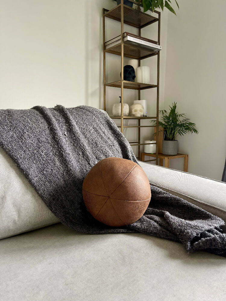 Faux Leather Sphere Cushions