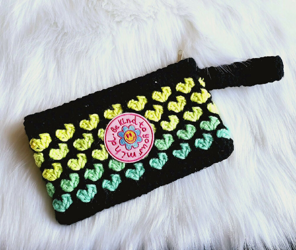 Oh My Heart Crochet Zip Pouch