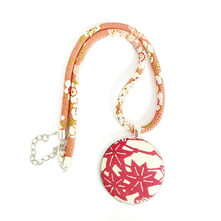Kimono Pendant Necklace - Pink Maple