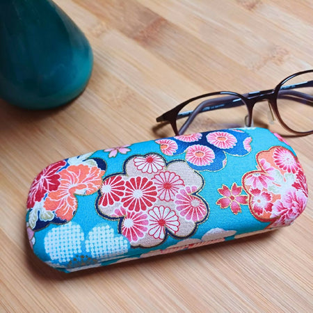 Glasses Case Sakura - Sky Blue/Pink