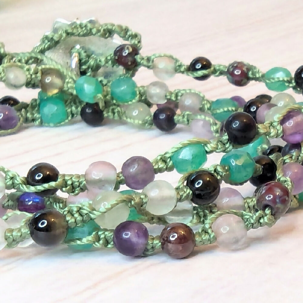 Gemstone bracelet | beaded bracelet | macrame bracelet