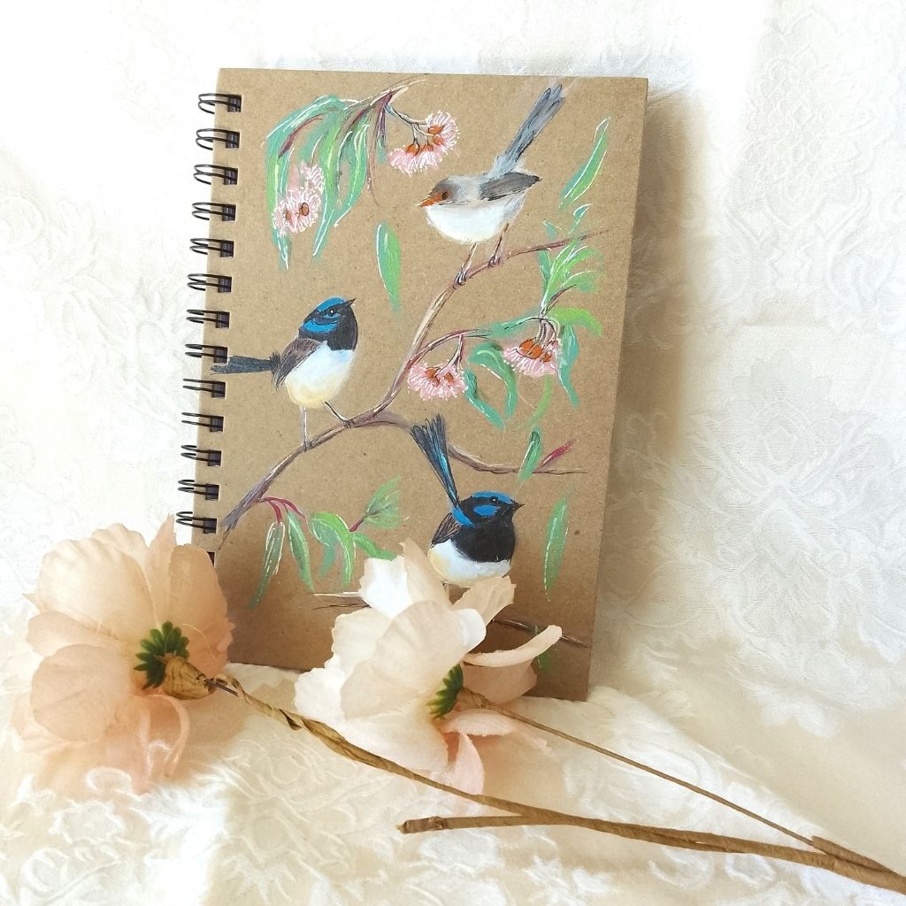 Handpainted Blue Wren Notebook – The Perfect Gift