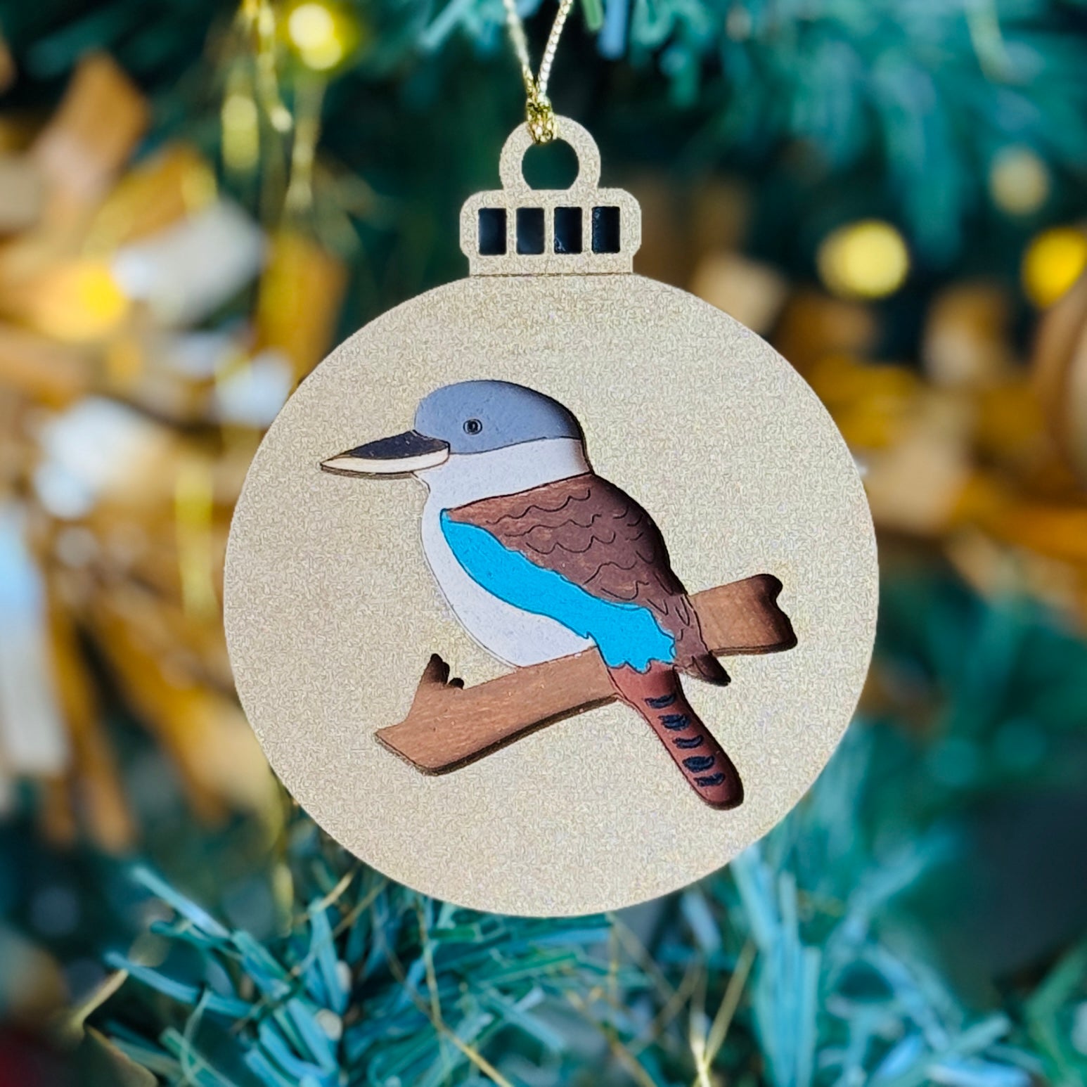 4 x Australian Native Bird Hand Painted Christmas Decorations