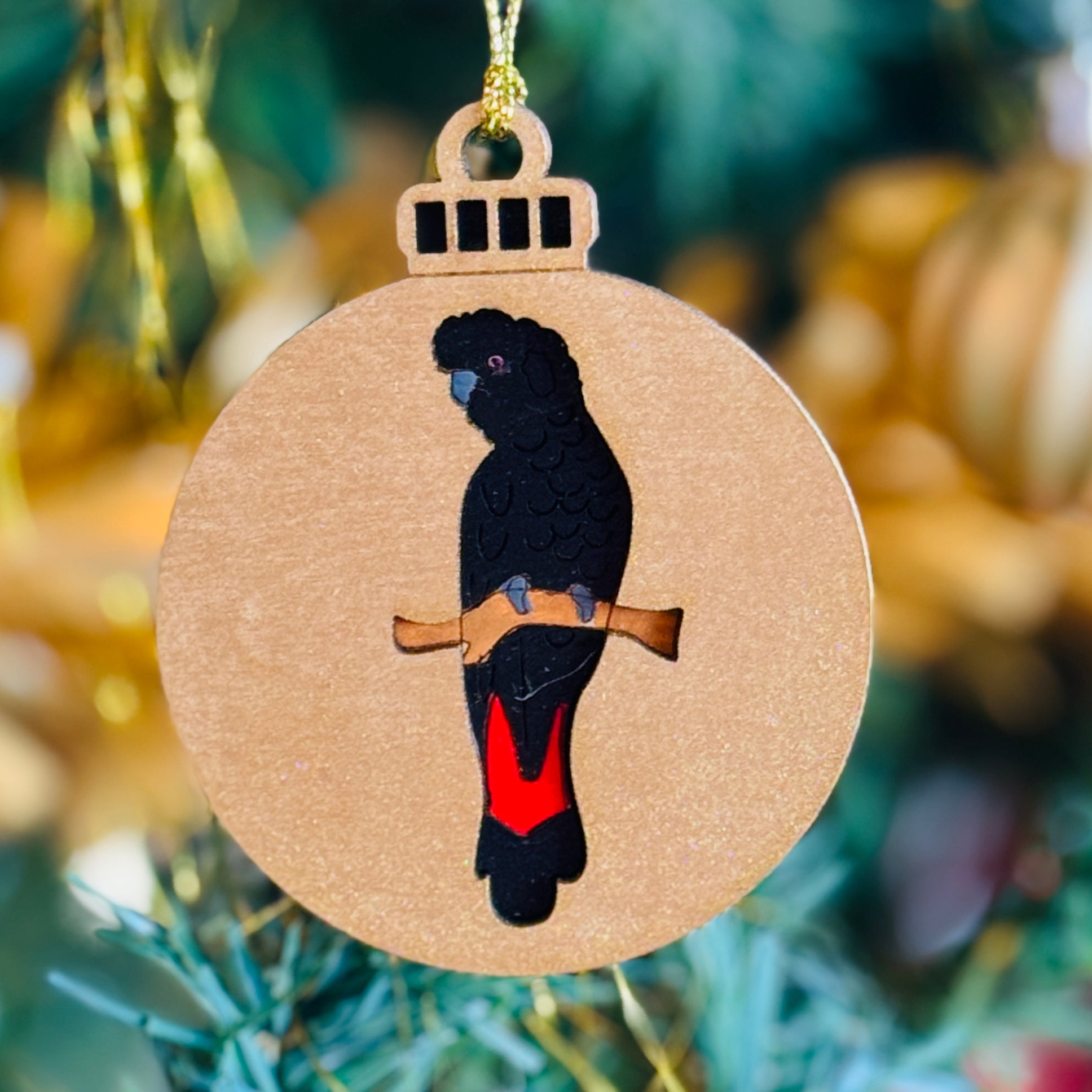 4 x Australian Native Bird Hand Painted Christmas Decorations