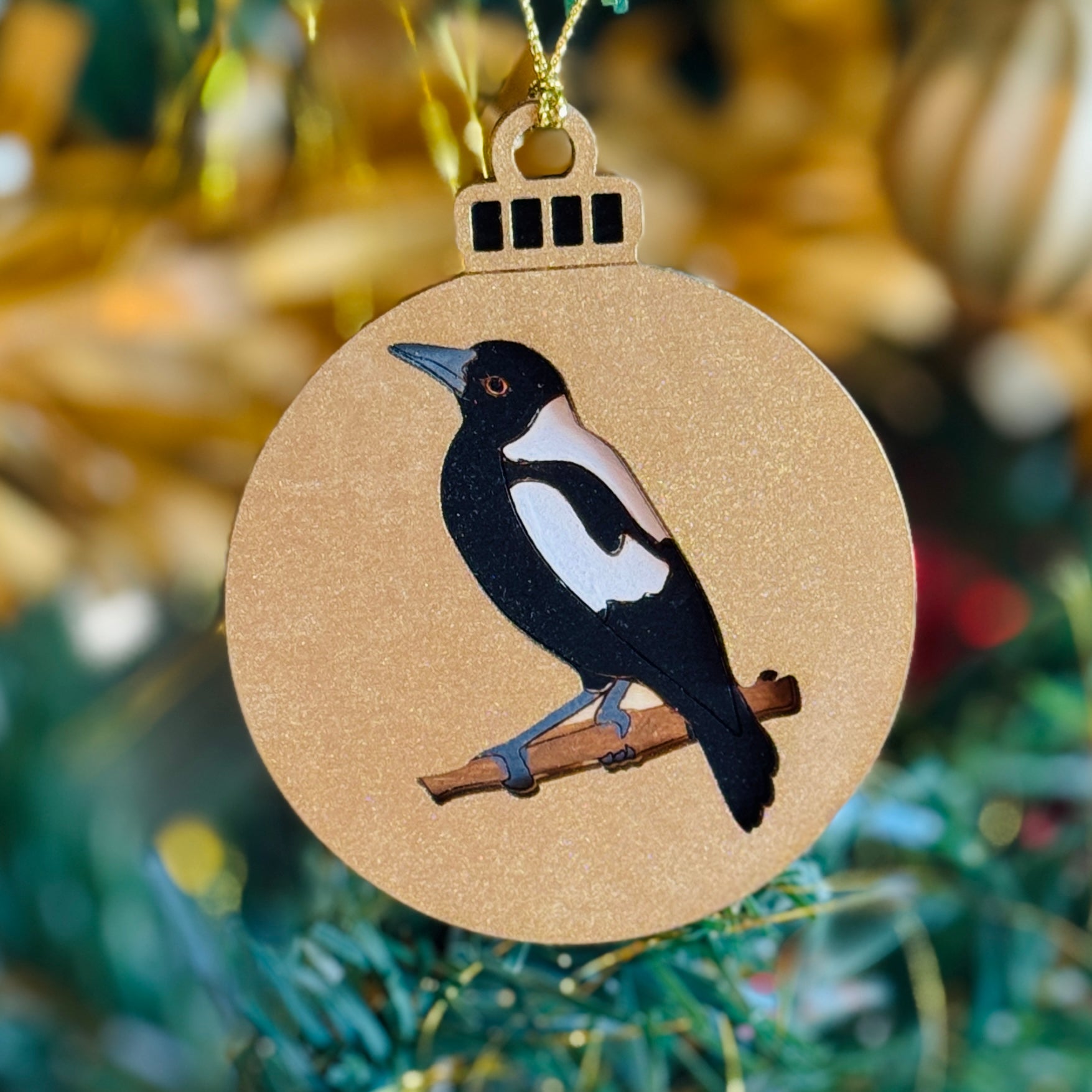 4 x Australian Native Bird Hand Painted Christmas Decorations