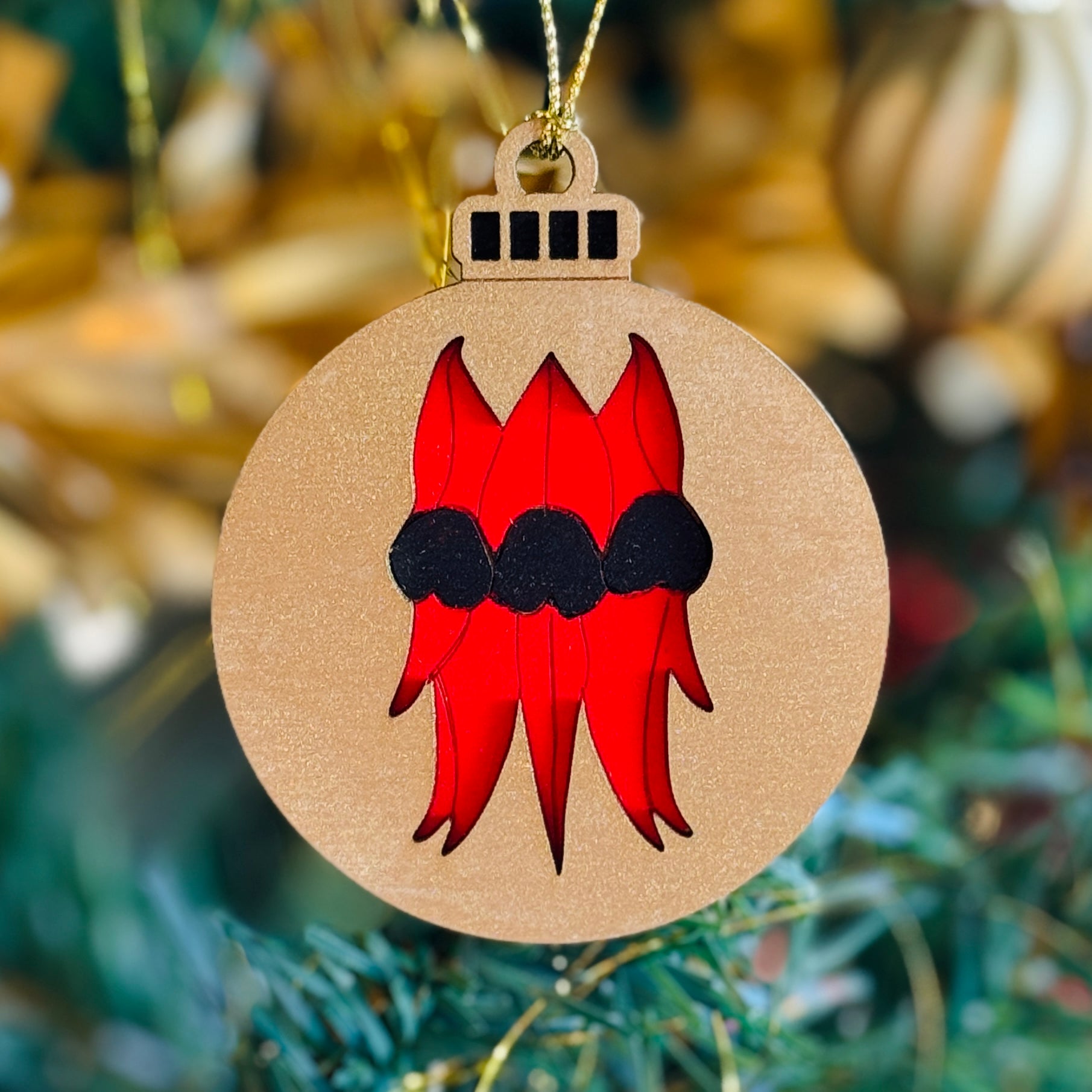 4 x Australian Native Flower Hand Painted Christmas Decorations