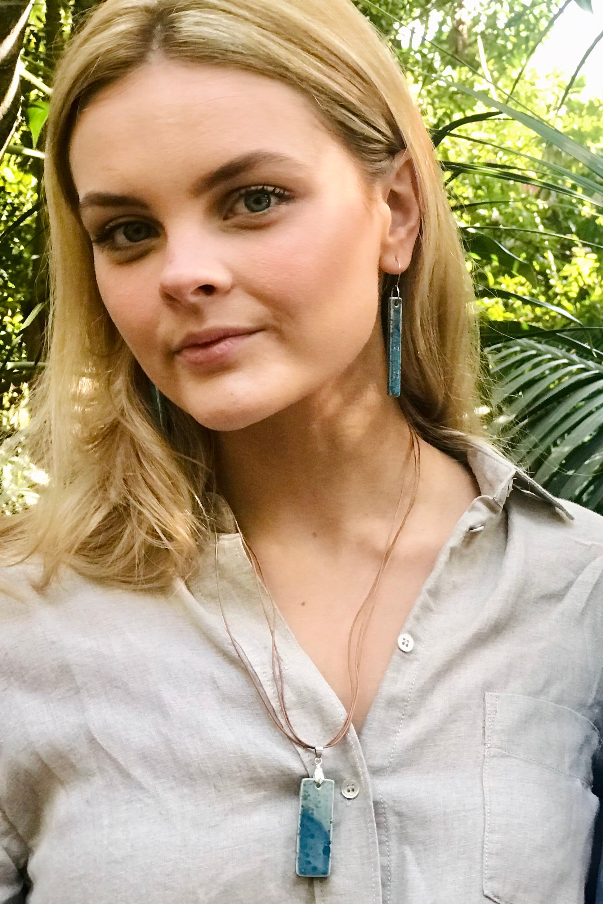 Waterfall Long bois lightweight ceramic earrings