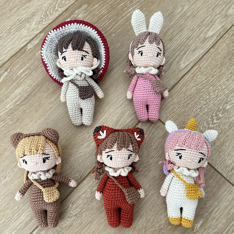 Made to Order | Forest Friend | Bunny | Mini | Crochet Baby Doll | 14cm