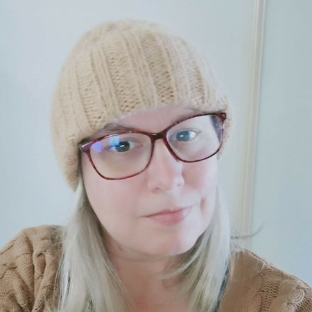 Retro Vintage Ski Hat 1970s Reproduction in Wool Mohair Blend Yarn.