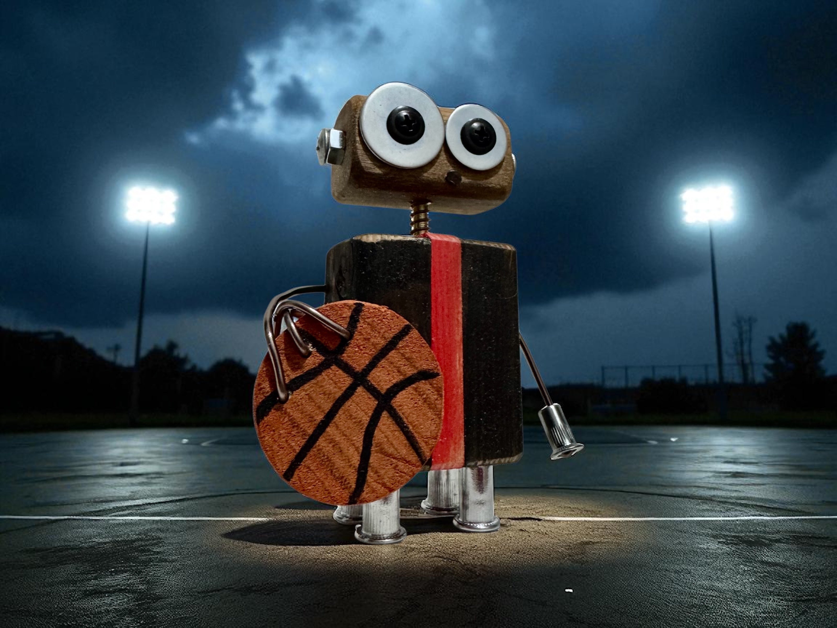 William - Wooden Basketball Robot