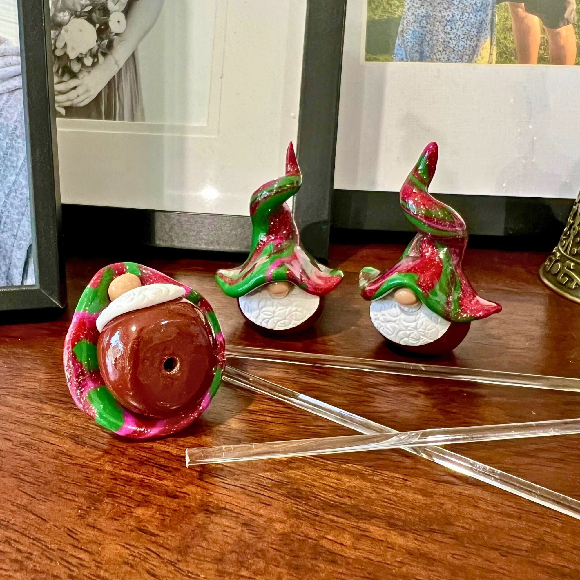 Whimsical gnome trio - Wizzlefink, Twill, & Pic