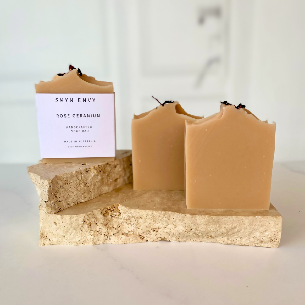 Rose Geranium & Hibiscus | Handmade Soap Bar