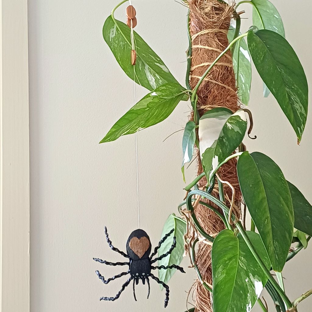 Wobble Webber handmade spider ornament, hanging decoration