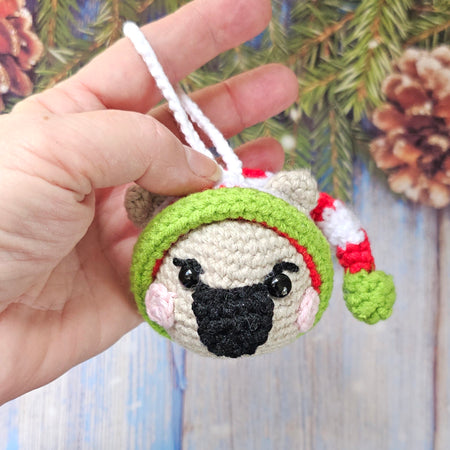 Crocheted Heirloom Aussie Native Animal Christmas Decoration - WOMBAT