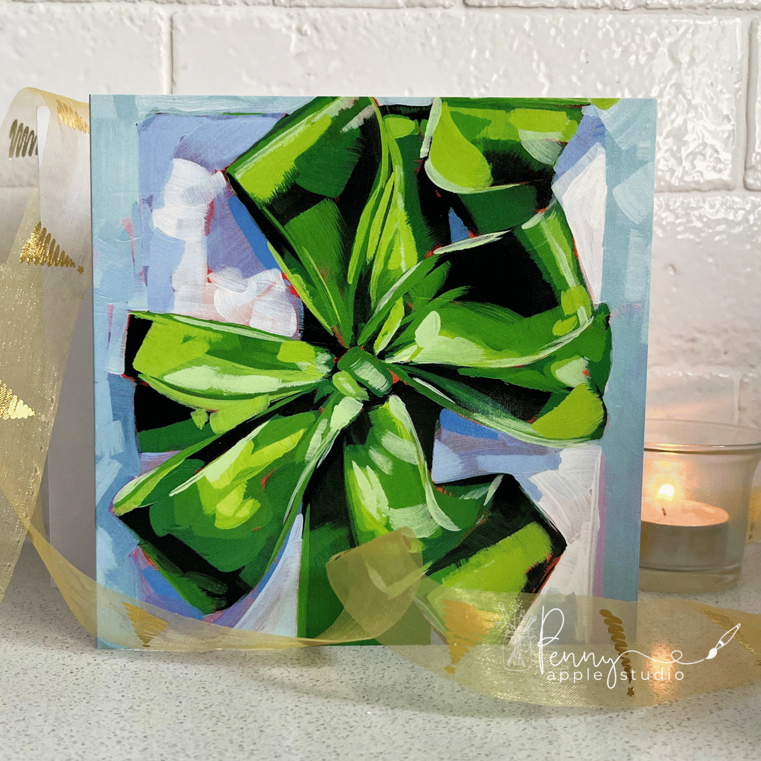 Wrapped in Joy Christmas Greeting Art Card