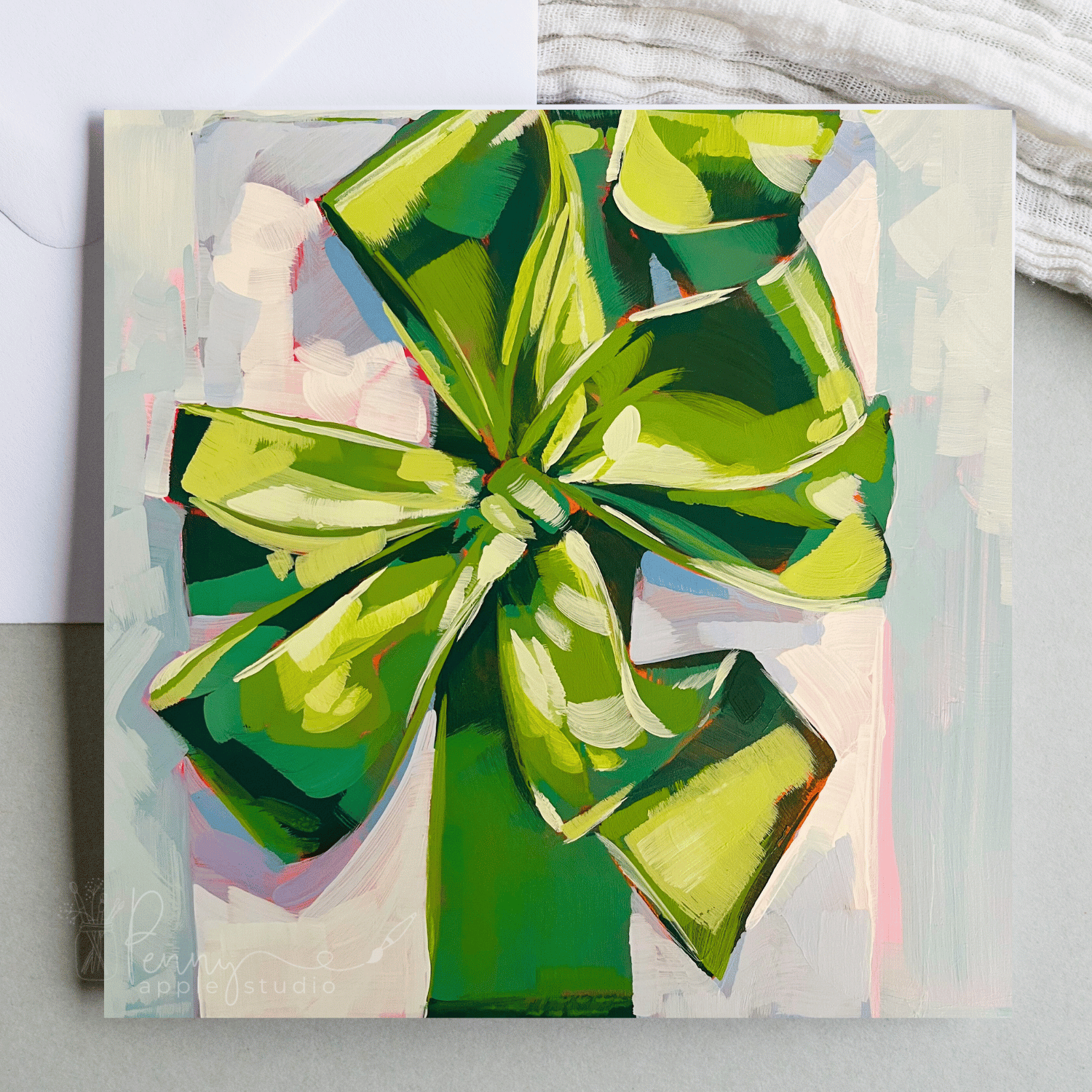 Wrapped in Joy Christmas Greeting Art Card