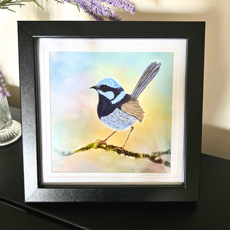 Blue Wren – Original Artwork Framed Print