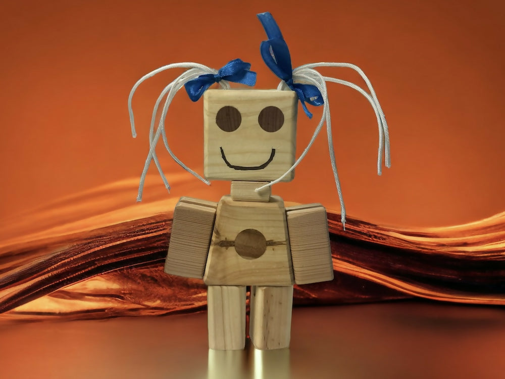 "Ruby" Wooden Robot