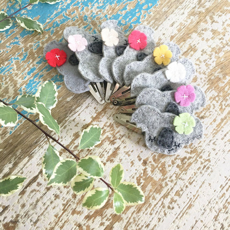 Set of 2, Koala hair clips