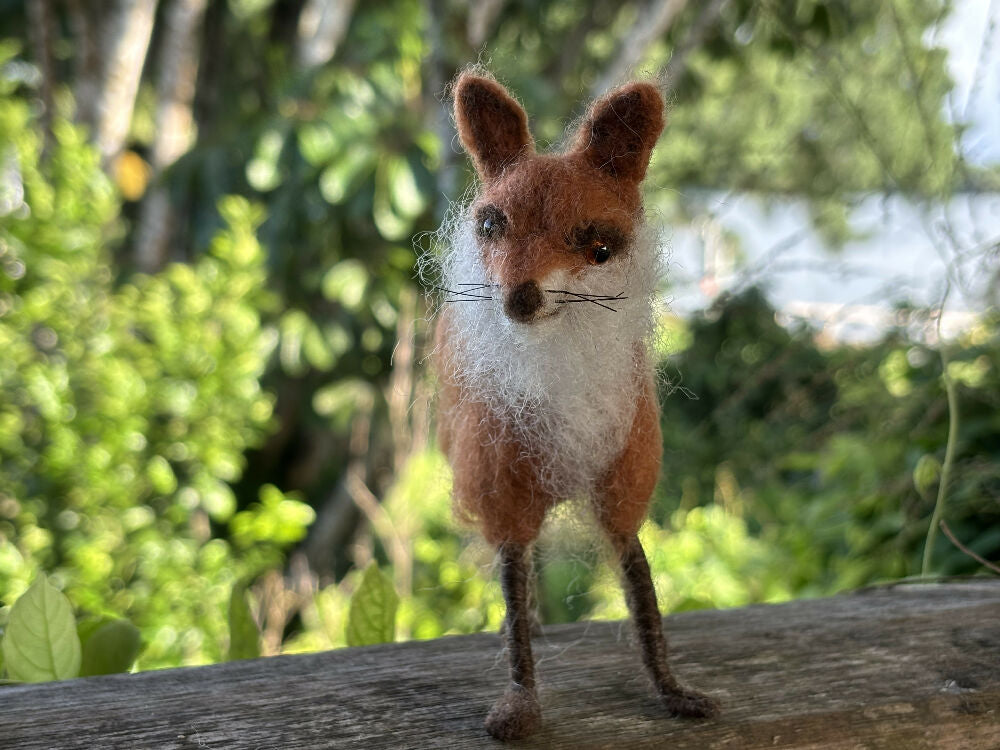 Art doll animal needle felt fox
