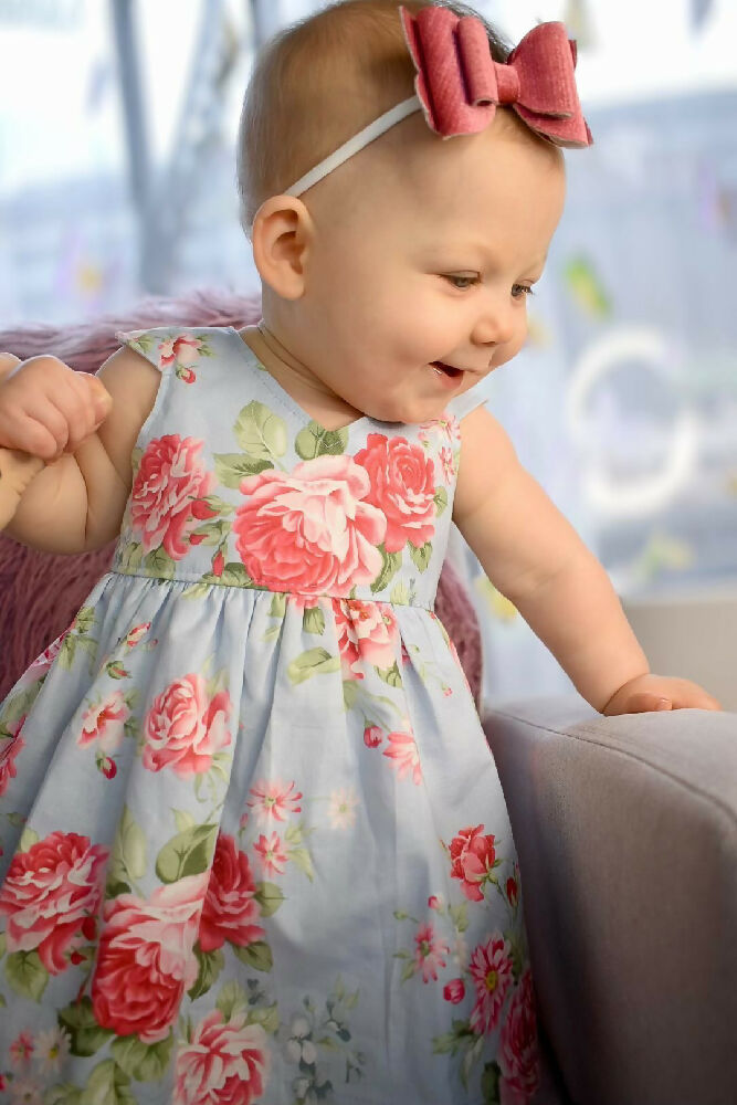 Roses Baby Tea Party Dress - 2 Colours (SIZES 0000-0)