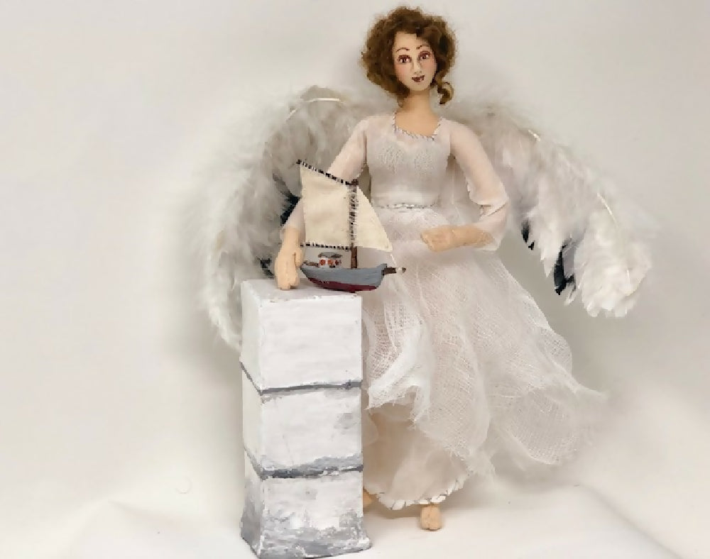 Angel of the sea Cloth Art Doll