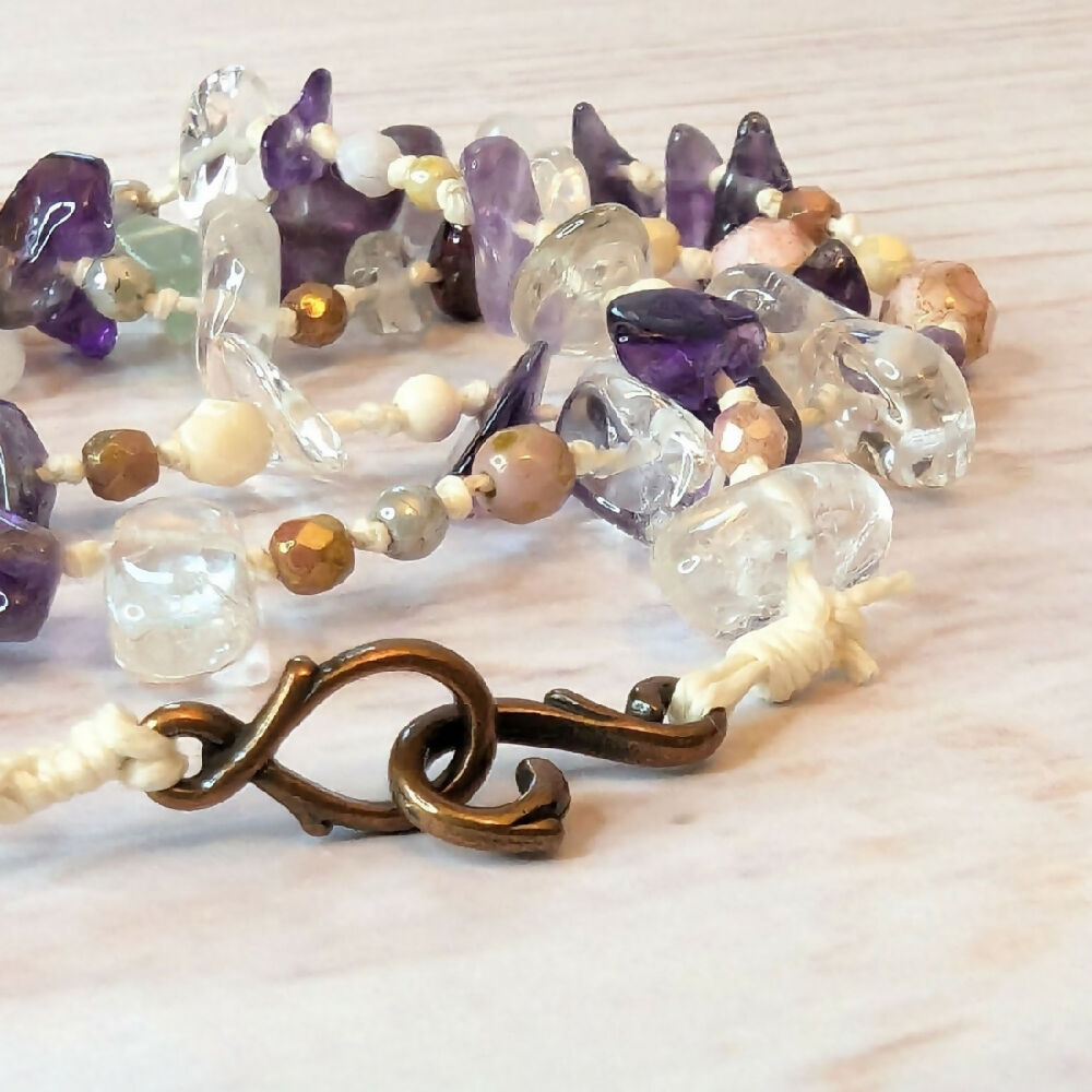 Gemstone bracelet | hemp bracelet | beaded bracelet