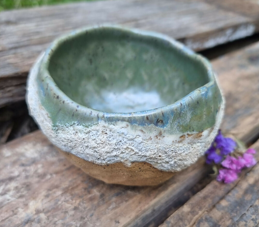 Textured clay bowl