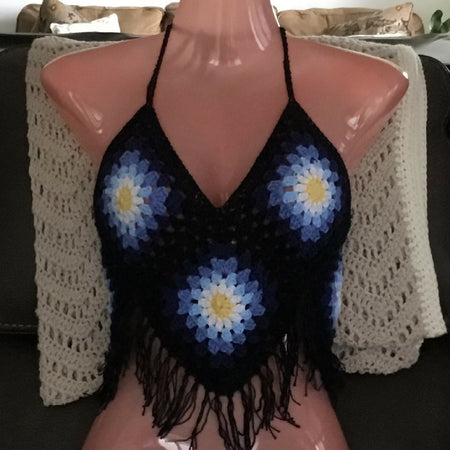 Crochet Festival Halter Neck Top