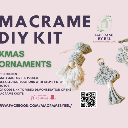 Macrame DIY Kit - Xmas Decor (Santa, Tree or Star)