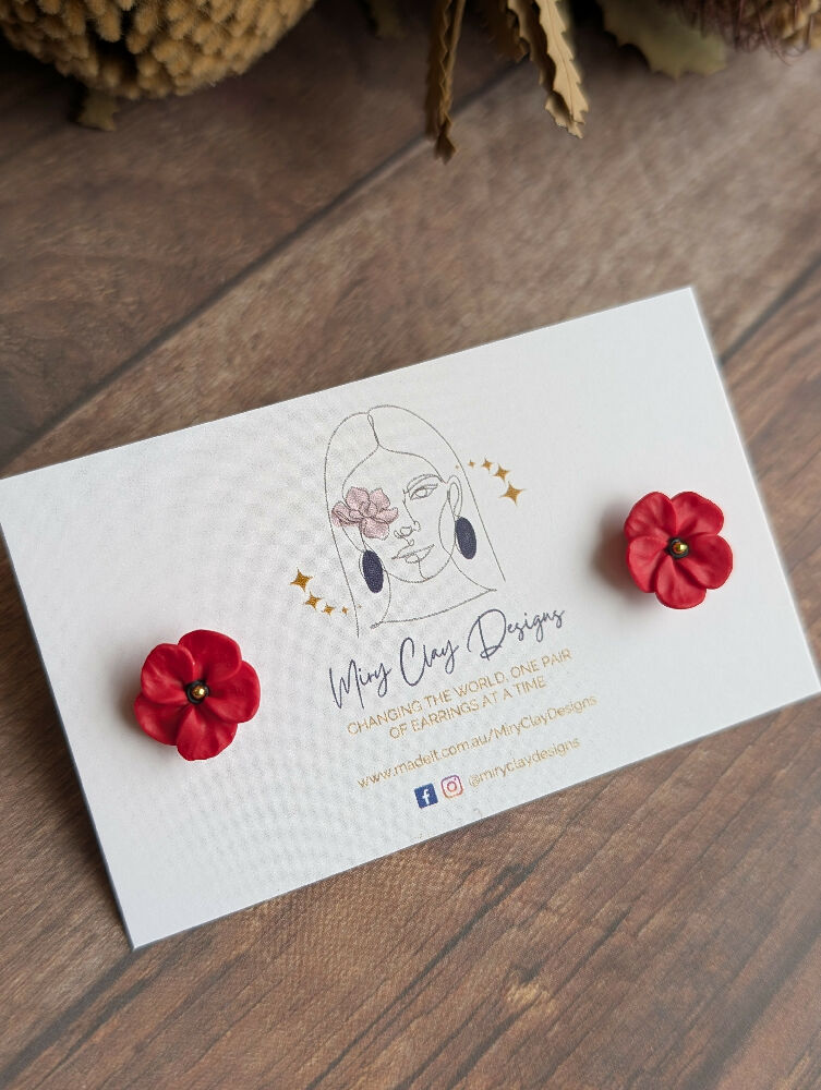 Mini Poppy Studs