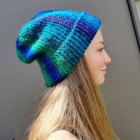 Super Soft Blue-green Adult Beanie