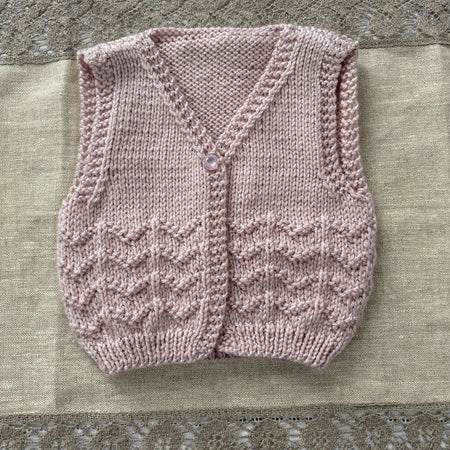 Pale Pink Chevron Vest -3 months