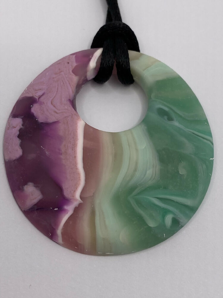 pendant purple green white close up 1