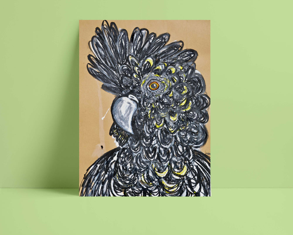 Black Cockatoo Print A3