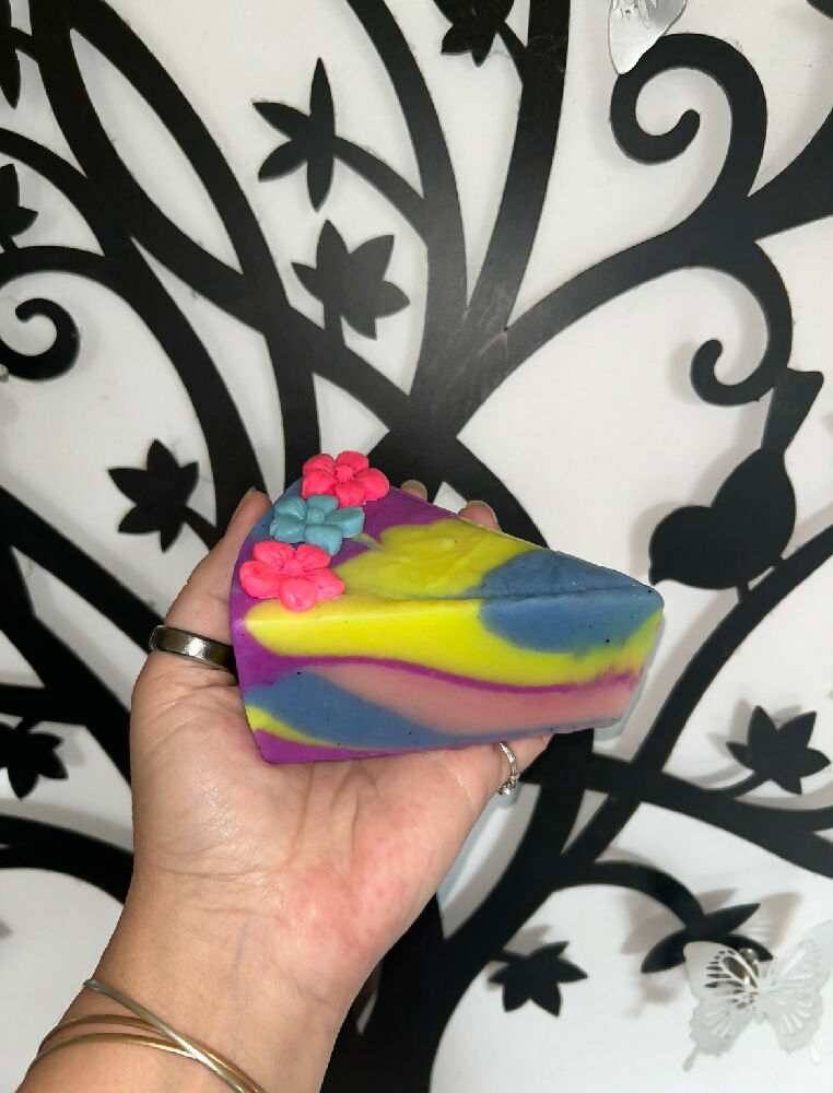 Soap cake slice