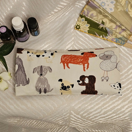 Aromatherapy Eye Pillow - Linseed/Lavender Essential Oil - Lots of Pups