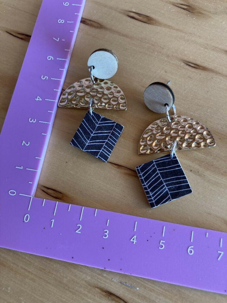 Triple layer earrings