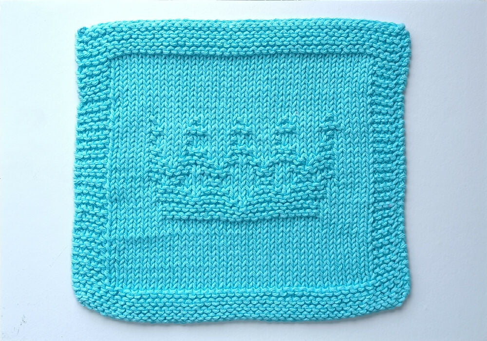 Handknit washer, cotton yarn, bath time fun