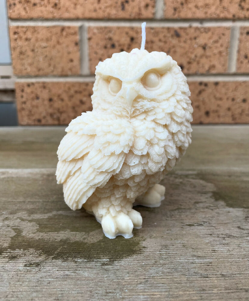 Owl Pillar Candle