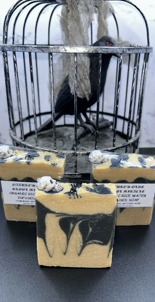 Organic rice water infused halloween soap