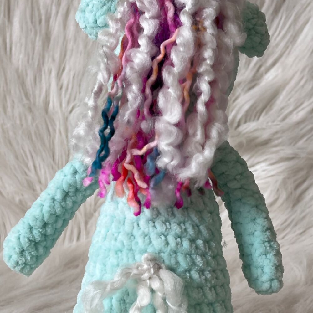 Crochet Unicorn, Whimsy Unicorn - Mint Green