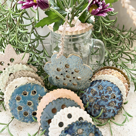 Flower Frogs for Jars / Ceramic/ Handmade Pottery